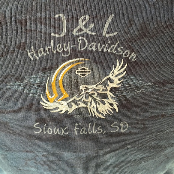 J&L Harley-Davidson 3/4 length sleeve T-shirt Size M - Picture 3 of 4